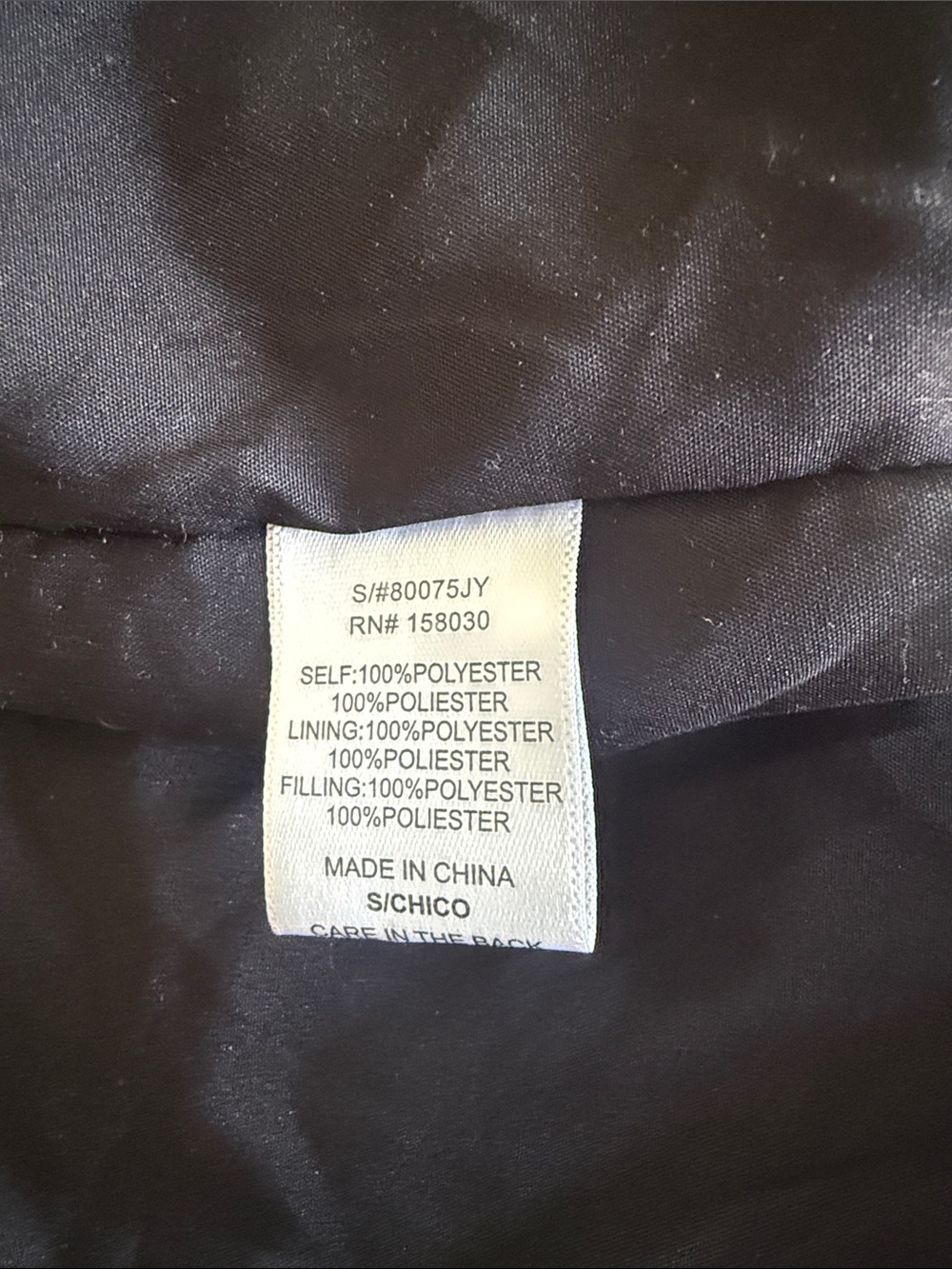 Love Tree Black Quilted Long Shirt Jacket  Small - Picture 7 of 7